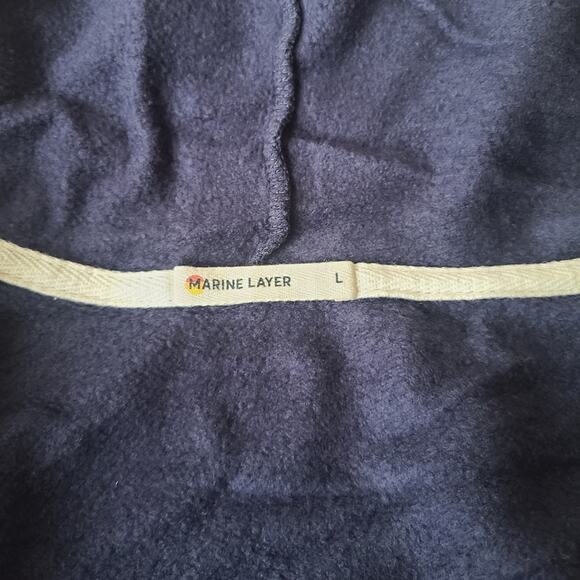 Marine Layer Afternoon Hoodie in True Navy Men's Size M - Picture 6 of 11